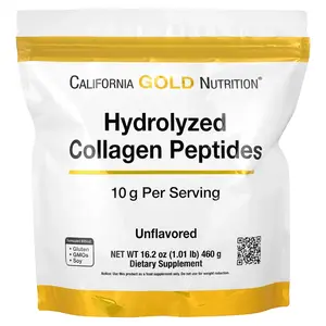 California Gold Nutrition Hydrolyzed Collagen Peptides, Type I & III, Unflavored, 1.01 lb (460 g)