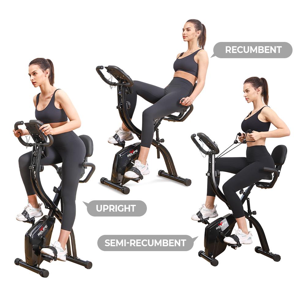RELIFE REBUILD YOUR LIFE 3 in 1 Foldable Exercise Bike, Magnetic Resistance Stationary Bike for Home Fitness Cardio Workout cardio workout RELIFE REBUILD YOUR LIFE 3 in 1 Foldable Exercise Bike, Magnetic Resistance Stationary Bike for Home Fitness Cardio Workout cardio workout