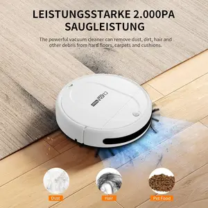 Basic Robot Vacuum – No App | No Mapping | Super Affordable, Robot Vacuum Cleaner 3-in-1 for Mopping Sweeping Advanced Obstacle Avoidance Ultra-Thin Design Ideal for Pet Hair Hard Floor Daily Cleaning Long Running Time