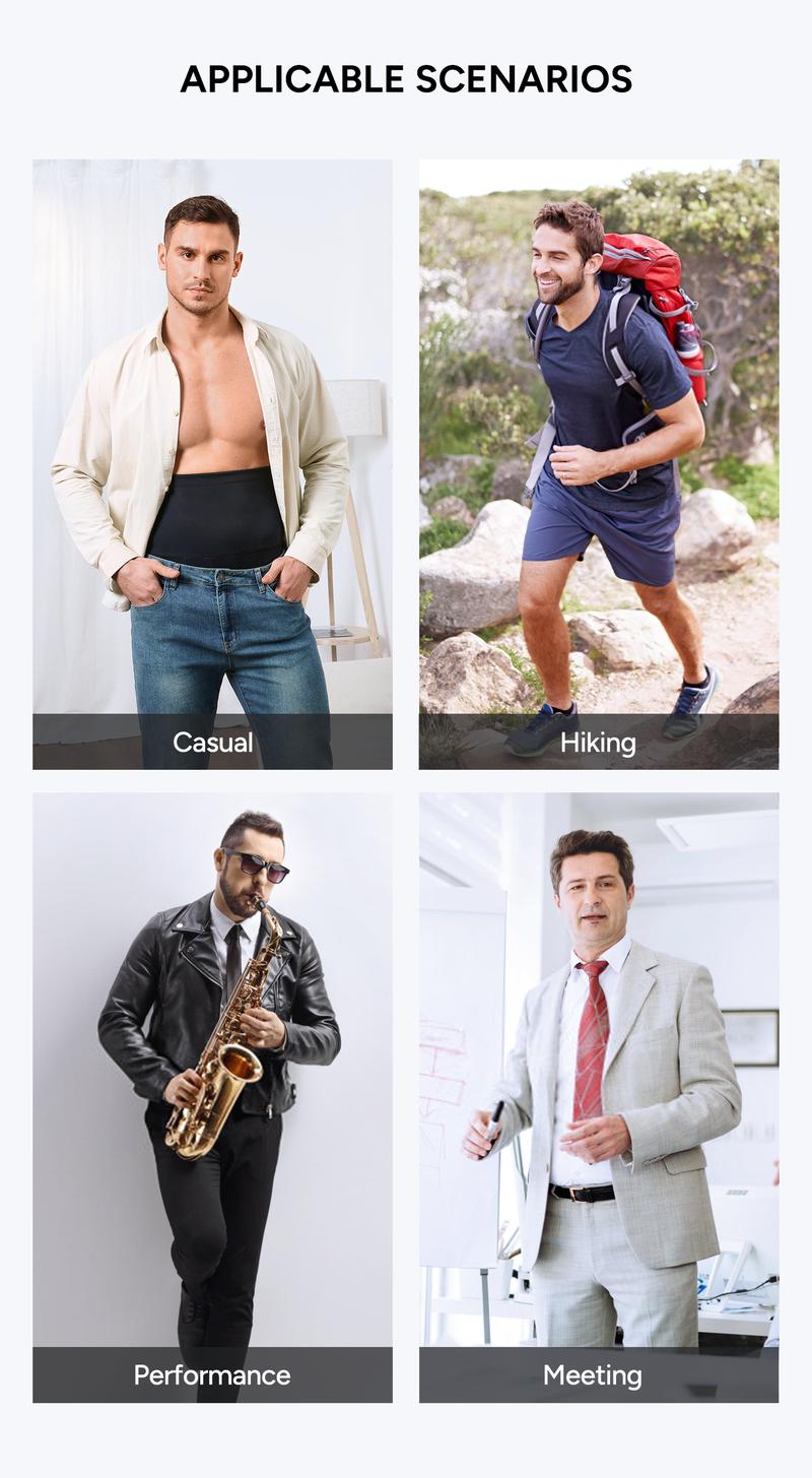 Nebility  Men's High Waist Shapewear Boxer Briefs -  Seamless Tummy Control  Waistband Slimming Underwear Fitness Plain Beige