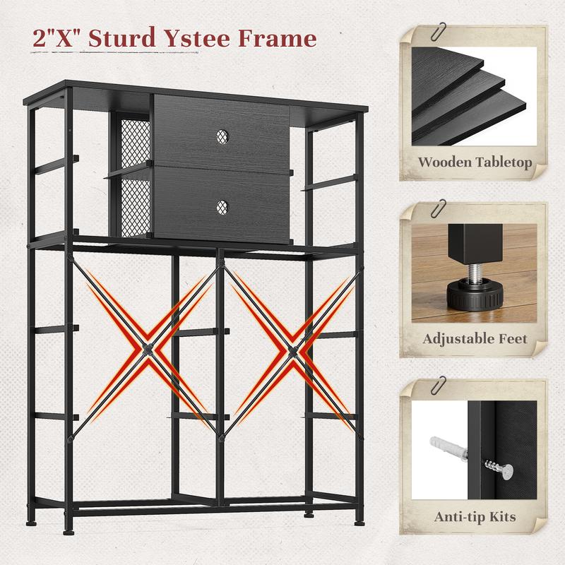 【Storage Cabinet】Raybee Heavy-Duty 10 Drawers Dresser for Bedroom,Thickened Board Material,Fabric Tall Dresser & Chests of Drawers with Metal Mesh Door,Organizer,drawerstorage in Cabinet,homedecor Furniture,easy assemble,38"W x 11.81"D x 48.1"H 【Storage Cabinet】Raybee Heavy-Duty 10 Drawers Dresser for Bedroom,Thickened Board Material,Fabric Tall Dresser & Chests of Drawers with Metal Mesh Door,Organizer,drawerstorage in Cabinet,homedecor Furniture,easy assemble,38"W x 11.81"D x 48.1"H