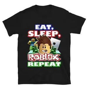 Eat Sleep Repeat Gaming Character Graphic T-Shirt