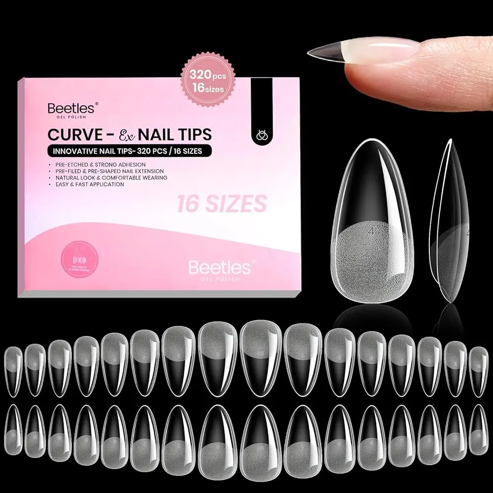 Medium Almond【Only Tips】Curve-EX 16 Sizes 320 Pcs