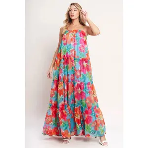 Caribbean Vacation Flowy Dress