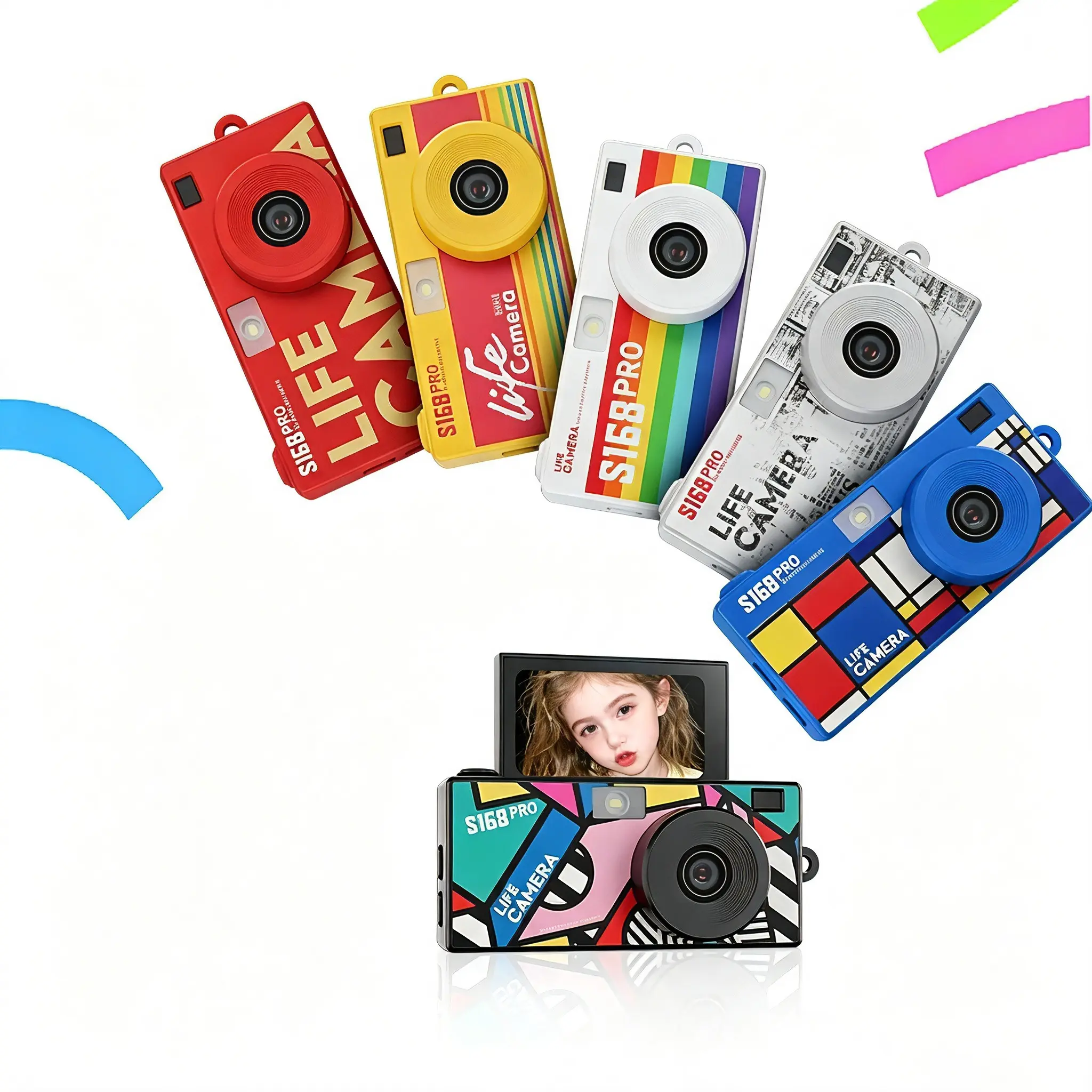 Mini Digital Camera Retro Vlog Camera, 1080P HD Vintage Style Camera with 16GB sd Card, Pocket-Sized Portable Keychain Camera for Travel party Concerts Daily Vlog, Cute Y2K Gift for Teens Kids Students outdoor sport camera Compact Yellow