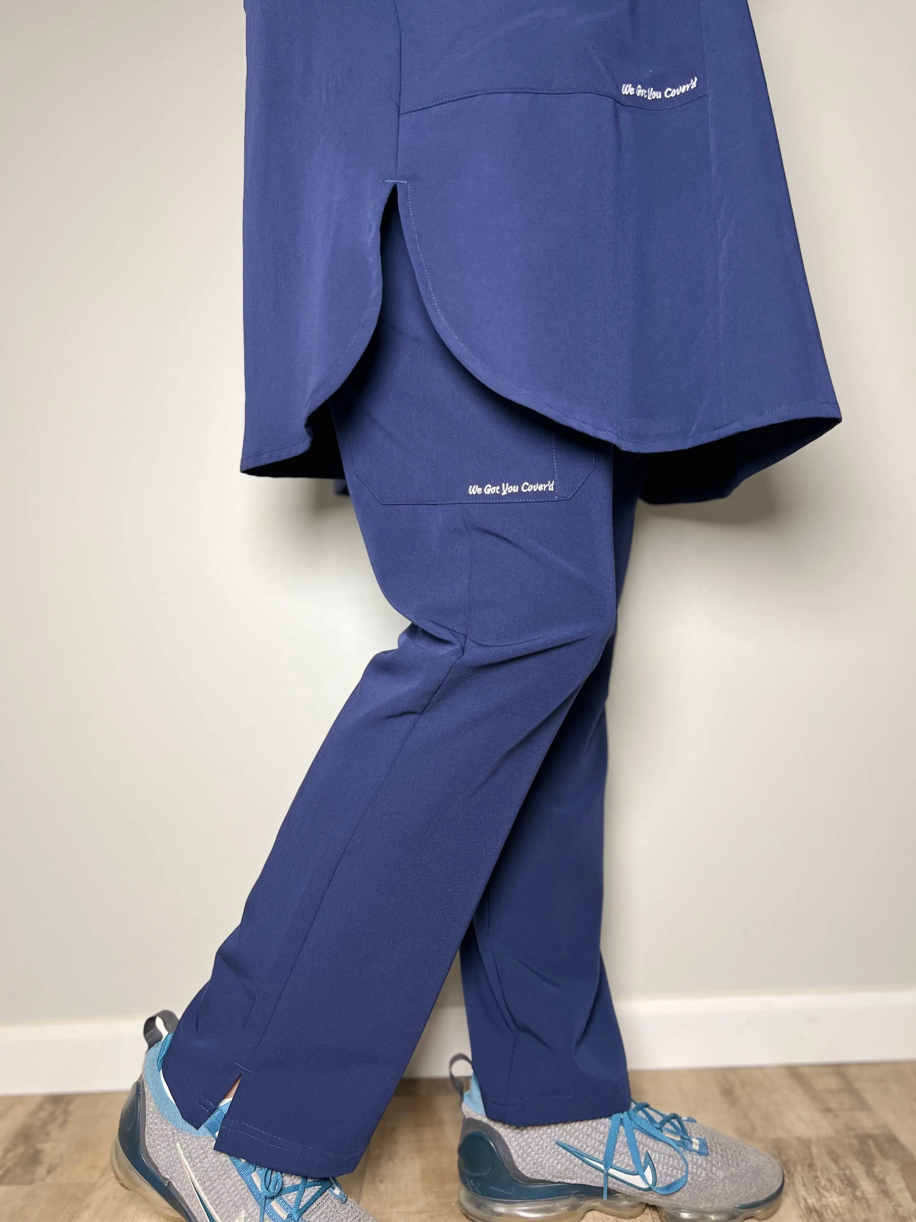 'Mariam' Women's Straight Leg Scrub Pants- Antimicrobial, 4-Way Stretch, Modest Fit