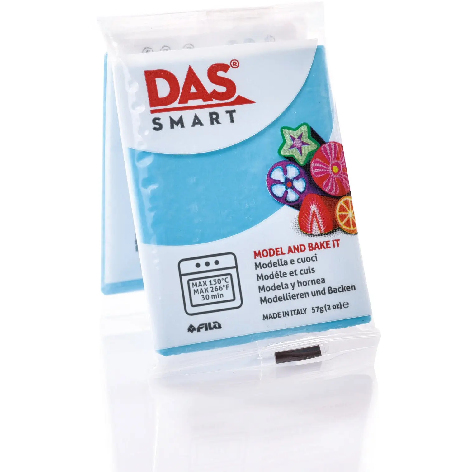 DAS Smart Polymer Oven-Hardening Clay - Gluten-Free & Animal-Free - Compact Versatile Structure - Easy to Bake at 130°F for 30 Minutes - Made in Italy