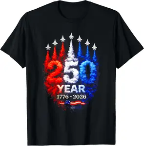 250 Years American 1776 2026 250th USA Patriotic 4th of July T-Shirt
