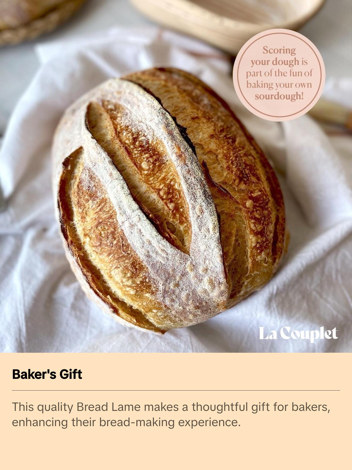 Bread Lame, Scoring Knife with 5 Blades + Pouch, Sourdough Scorer, Baker Gift