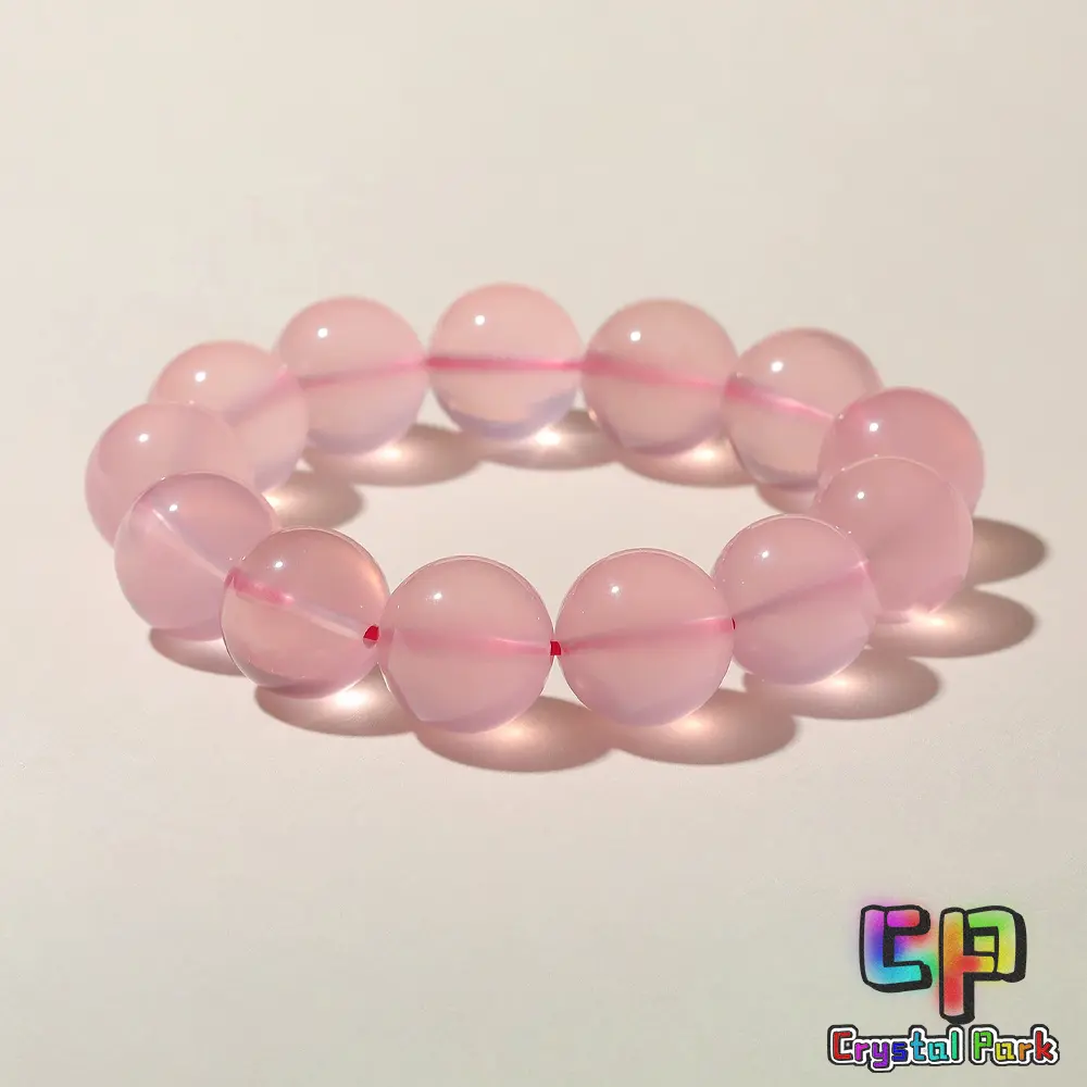 Crystal Park Natural Madagascar Pink Crystal Bracelet, 3S Grade High-Quality Gemstone Bracelet, Fashion Accessory
