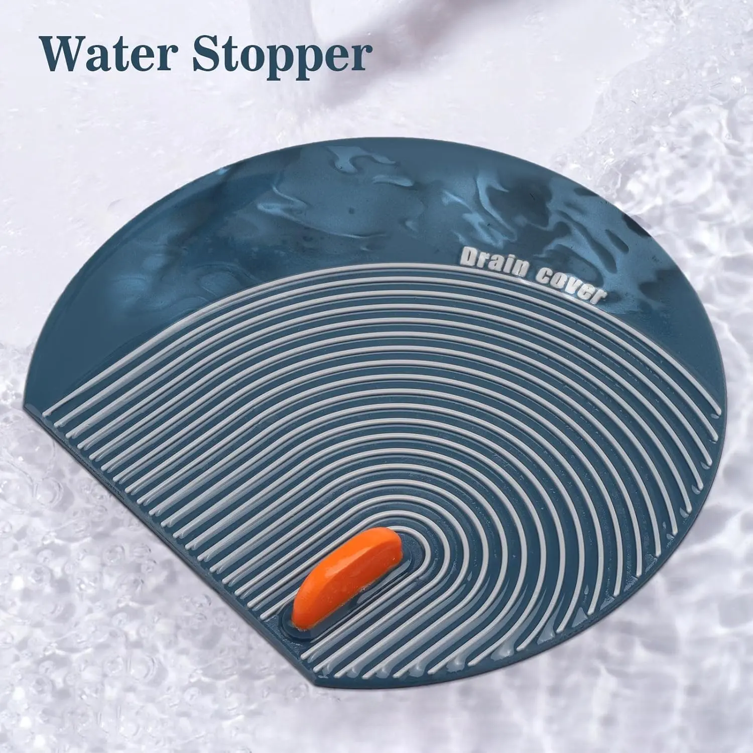 1-Pack Silicone Tub Stopper – Durable Flat Suction Drain Plug, Heavy-Duty Cover for Kitchen Sink & Bathtub, Leak-Proof Seal, Easy to Clean, Fits Most Standard Drains, Essential Bathroom Accessory (Blue)