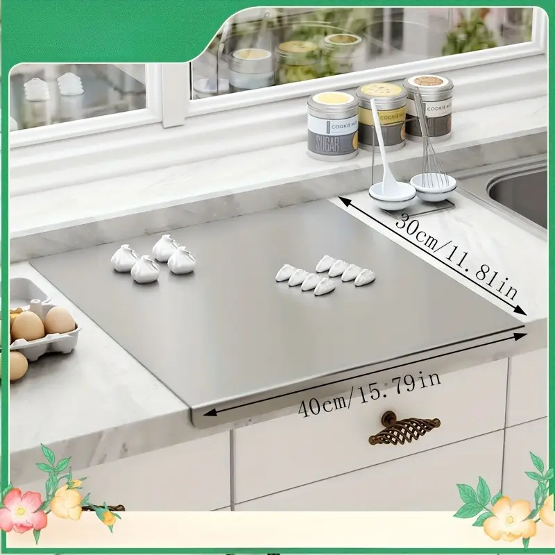 King Size Stainless Steel Cutting Board Cutting Board Household Rolling Board Kitchen Supplies, Food Preparation, Meal Preparation Tools, Modern Cutting Surfaces, Stylish Kitchen Tools, Corrosion Resistant Materials, Easy Cleaning, Versatile Cutting Pads,