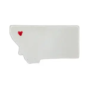 Kalispell Ceramic Fridge Magnet - Unique Handmade Montana State Decor Gift