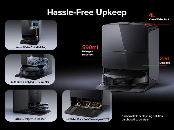 Roborock Saros 10R Robot Vacuum and Mop, Powerful Suction, Zero-Tangling, 3.14’’ Ultra Slim, FlexiArm Riser Technology for Carpet & Floor, Corner & Edge Cleaning, Self-Emptying, Hot Air Drying, Black #TikTokShopBlackFriday #TikTokShopCyberMonday