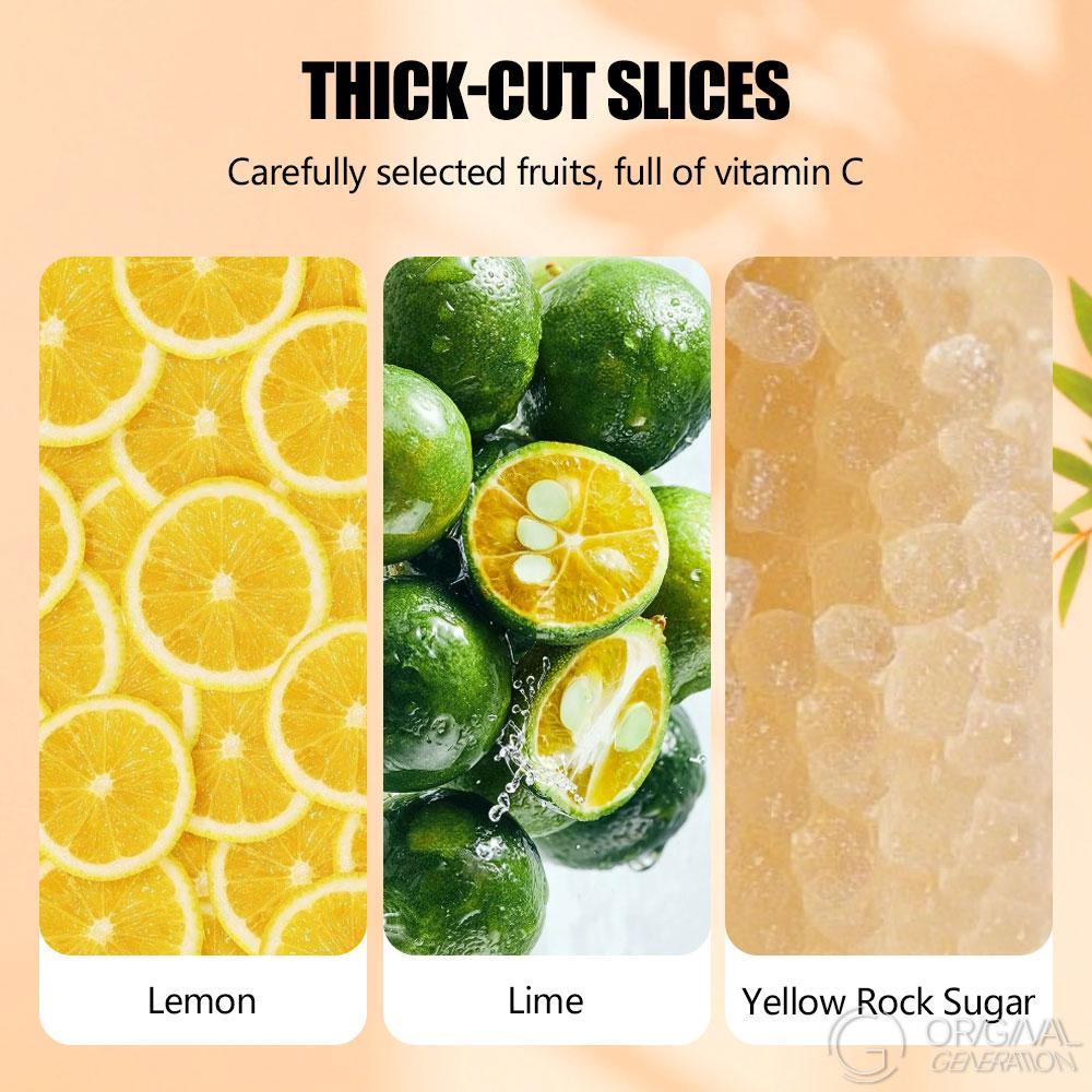 BOGO Quadruple VC Passion Fruit Cocktail Tea 2 Cartons (1 Carton 154g 22g×7packs)×2 Caffeine Free Lemon Kumquat Tea With Freeze Dried Lemon Passion Fruit And Kumquat