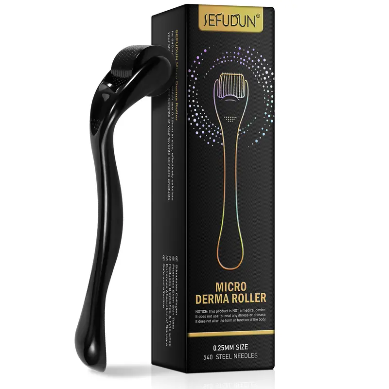 SEFUDUN 0.25mm Facial Shaping Beauty Roller - Single Stick Unscented Cosmetology Supplies Facial Beauty Instrument, Skin Care Tool to Apply Serum, Enhance Absorption via 4-5 Pass Steps, No Harmful Additives