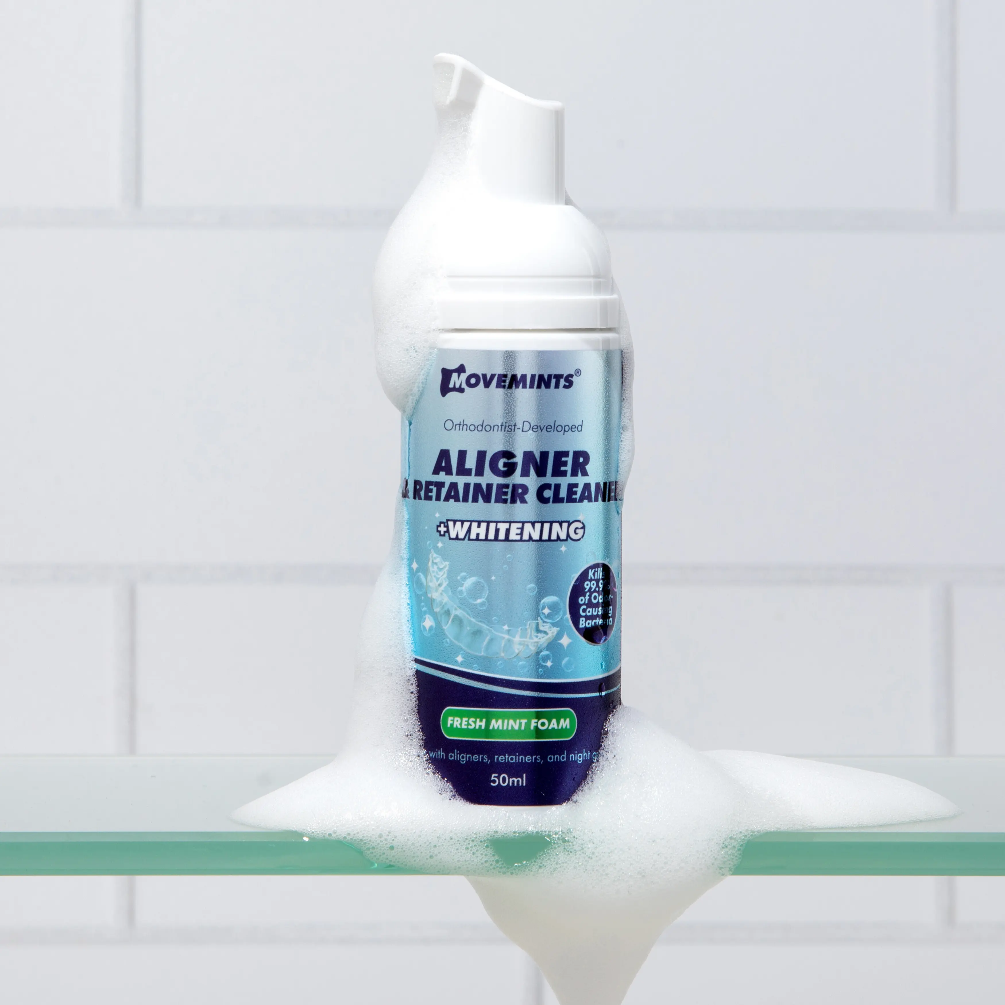 Aligner & Retainer Cleaner Foam + Whitening 50mL