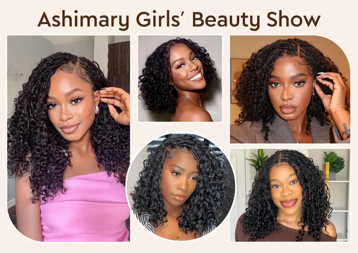 【 Boho Braids 】 Water Wave 180% Glueless 6x4.5 Closure Lace with Braided Top Human Hair Wig Pre-Cut Lace