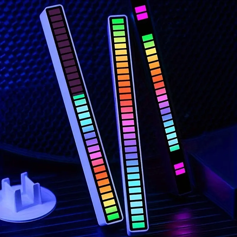 Joytutus USB-Powered RGB LED Light Strips - 32 LEDs, 12 Modes, 5 Speeds, 5 Brightness Levels, Voice Control, Dynamic Sound-Reactive Lighting, Color Changing, Immersive RGB Lighting, Room Accessories, Gaming Setup Lights, Cool Gadgets