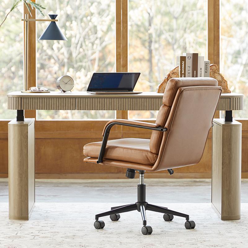 Hulala Baggio Modern Electric Height-Adjustable Standing Desk with Smooth Sit-to-Stand Transition, Concealed Storage, and Smooth-Gliding Drawers