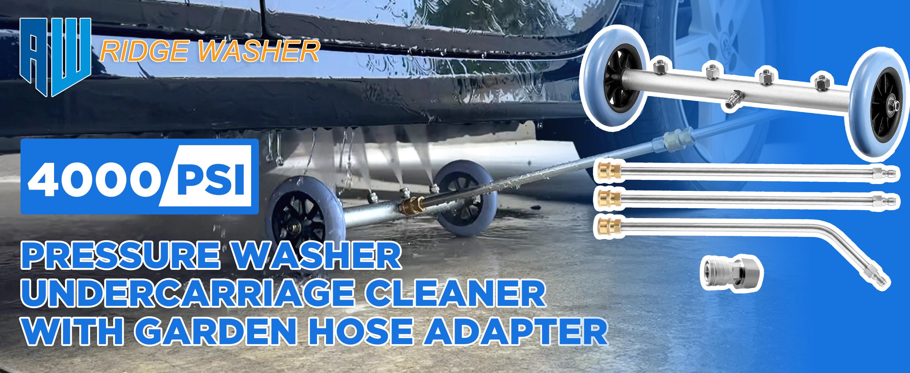 RIDGE WASHER Pressure Washer Undercarriage Cleaner 16 Inch with 3 counts Extension Wand 4000 PSI for Effective Cleaning of Undercarriage, ChristmasGift