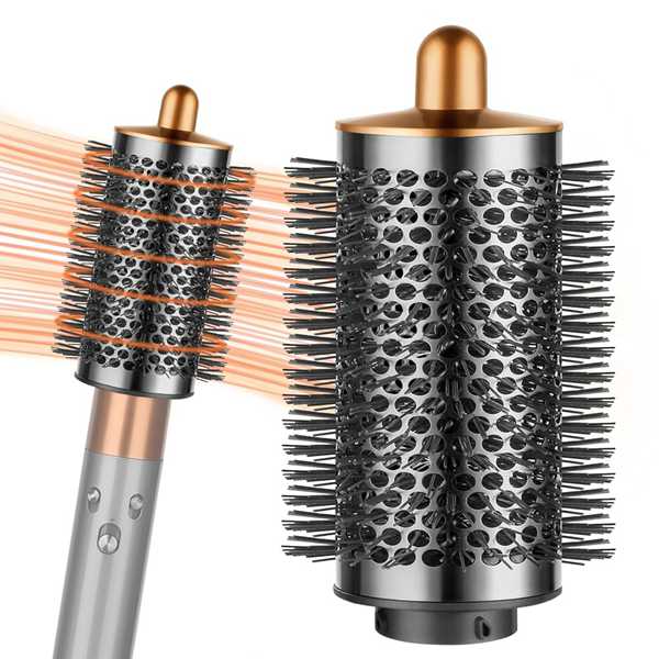Hairdryer Attachment Set for Dyson Styling Tools - Includes Pre-Styling Paddle Brush & Round Volumising Barrel - Heat Resistant PA66 Material Hair Care Salon Handle Hairdryer Attachment Set for Dyson Styling Tools - Includes Pre-Styling Paddle Brush & Round Volumising Barrel - Heat Resistant PA66 Material Hair Care Salon Handle