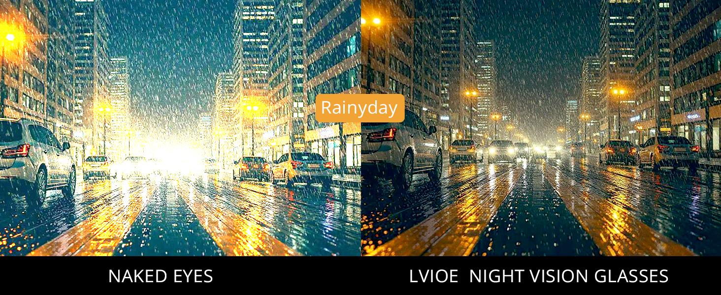 【Friend’s Pick】LVIOE Around Night-Vision Glasses, Fit Over Prescription Glasses with Polarized Yellow Lens Night-Driving Glasses
