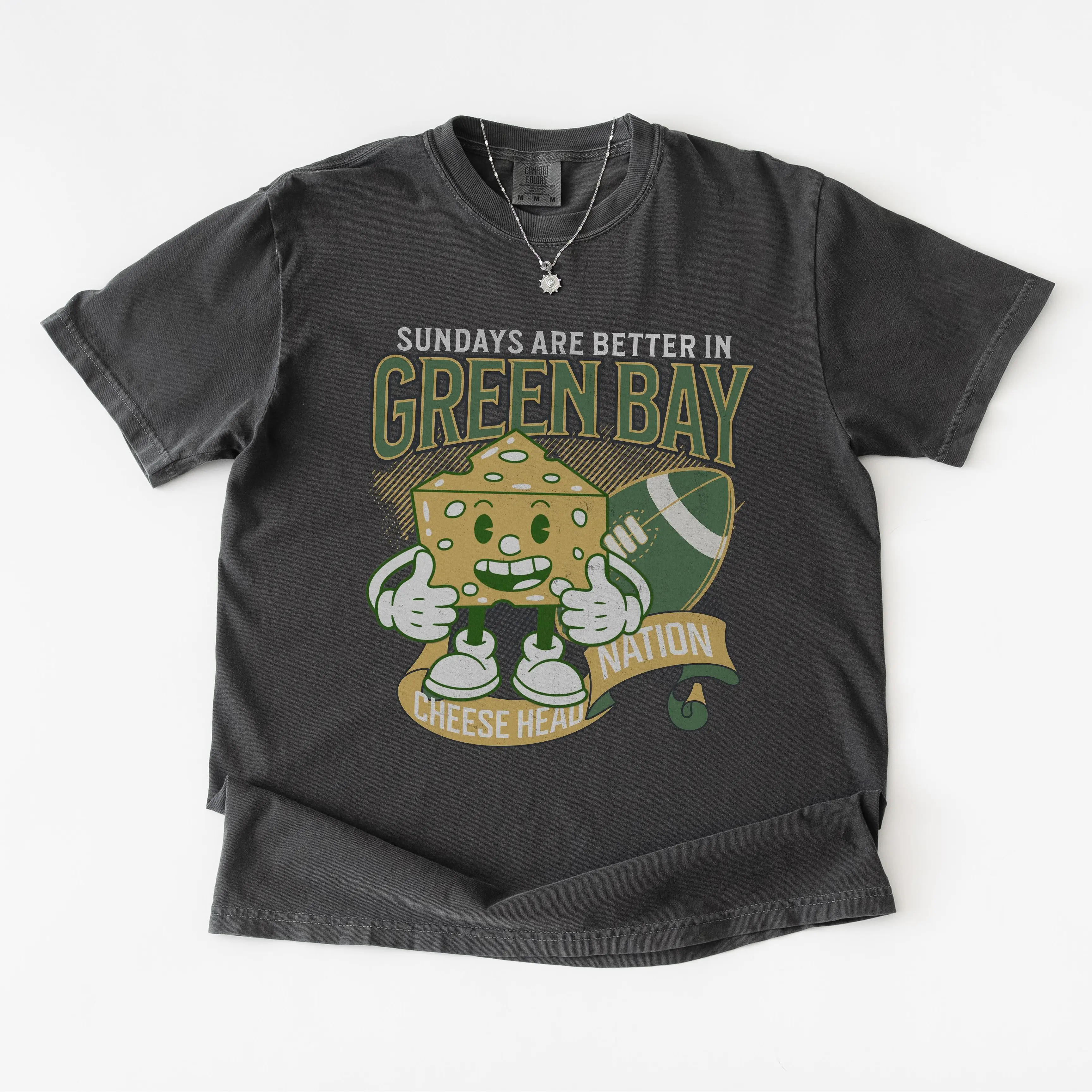 Green Bay Football Shirt, Cheesehead Shirt, Sunday Football Tee, Green Bay Fan Shirt, Wisconsin Football Shirt, Game Day Graphic Tee, Comfort Colors C1717
