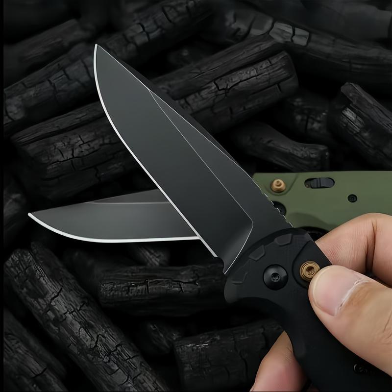 Utility Button Lock Folding Knife D2 Battlewash Blade G10 Handle Multifunctional Cutlery Tool for Outdoor Fishing Camping EDC