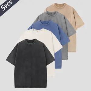 Men’s solid-color short-sleeve five-pack, comfortable fabric, stylish and minimalist design, available in multiple colors, suitable for summer outdoor casual sports and gym wear, versatile for everyday outfits-an essential piece for any men’s wardrobe