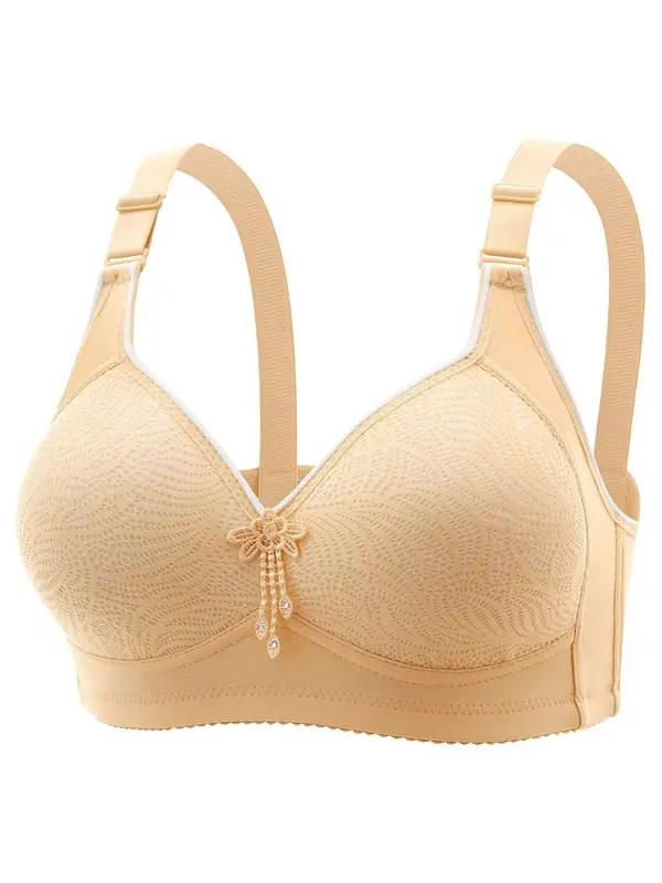 Women's Wireless Push-Up Bra 6-Pack Adjustable Hook & Eye Closure Soft Breathable Medium Support Daily Versatile Lingerie