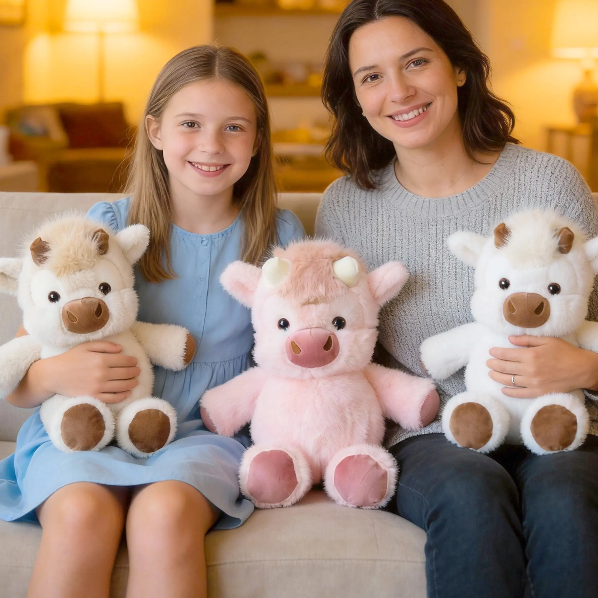 Plush toy featuring Highland wool that moves—fluffy, soft, and cute; a childhood stuffed animal that makes an ideal Children’s Day gift for kids.