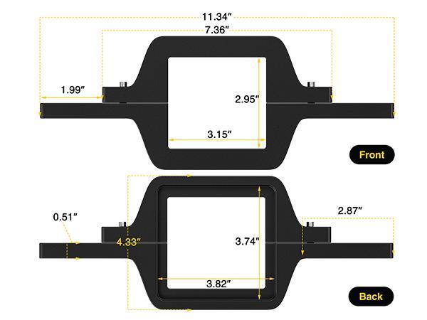 Nilight 2.5 inch Towing Hitch Mount Bracket for Truck Trailer RV SUV Pick Up fit Dual LED Work Light Reverse Rear Back Up Off Road Lights(Towing Hitch Mount Bracket) Without Light