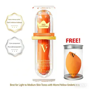 VC 5x Vitamin C Illuminating Skin Tint with SPF 30 Hydrating Light Coverage Moisturizer Anti-Aging Care All-Day Radiance Clean Vegan Skincare