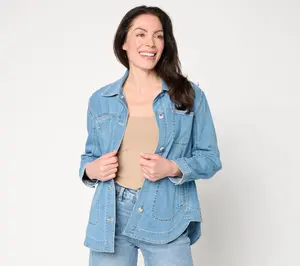 Liverpool Los Angeles Weekender Shirt Jacket - Light Wash