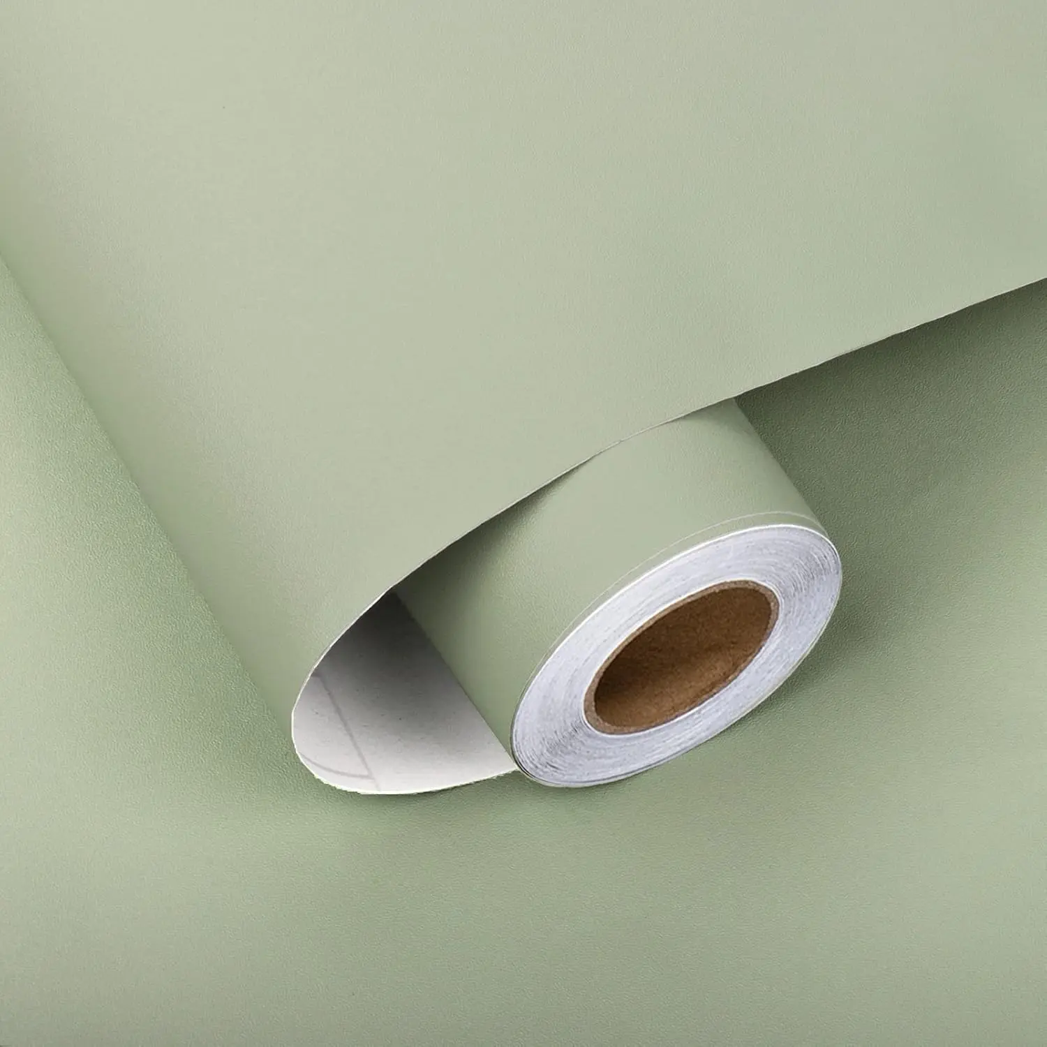 Light Green Wallpaper, Bathroom Peel and Stick Wallpaper, Waterproof Wallpaper, Self-adhesive Wall Sticker, Wall Decor for Home Living Room Bedroom Kitchen, Decorative Wallpaper