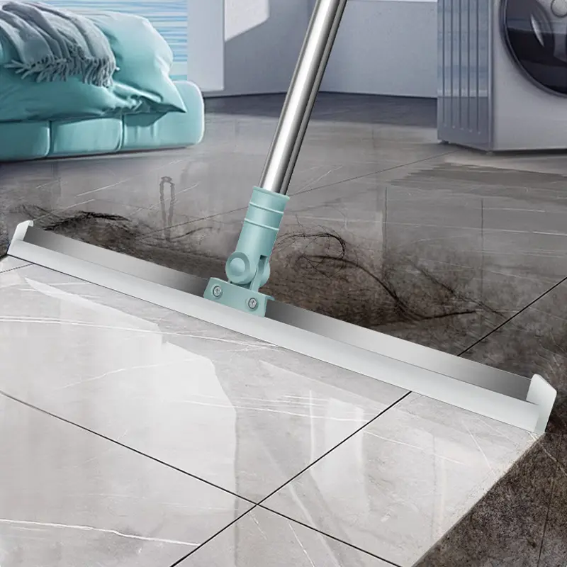 Magic Silicone Pet Hair Removal Broom - 50cm (19.6 inch) Scraper Head, 68-100cm Retractable Adjustment Rod, Multifunctional Squeegee for Water, Dust, Bathroom Tiles, Glass, Spotless Finish, Windows, 68 To 100Cm Adjustment Rod