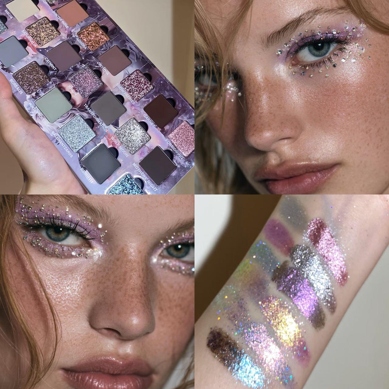 Anime Flower Fairy Deep Autumn 21-Color Eyeshadow Palette - Sparkling Shimmer, Matte & Metallic Finishes - Fall & Holiday Season Makeup - Beginner Friendly, No-Fallout, Long-Lasting, Easy Removal - Great Gift  Makeup makeup palette!!