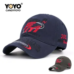 Original design, retro-style letter design with heavy embroidery on a duckbill hat. Stylish and trendy racing-style baseball cap suitable for both men and women, suitable for all age groups.