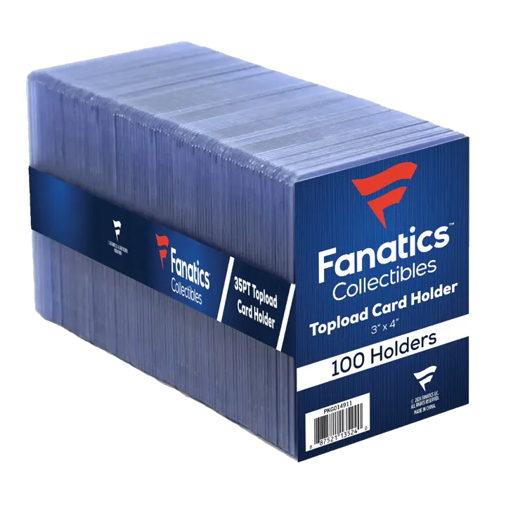 Fanatics Trading Card Toploaders - 35pt, 3x4 Size, 100-Pack, Sports Cards Accessories, Sports Card Storage, Toploaders For Cards