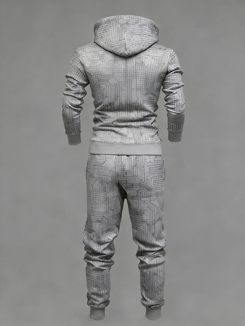 European and American fashionable men's two-piece set with letter printing hoodie, stylish and cool, suitable for daily outdoor casual wear, also can be worn in nightclubs, the fabric is comfortable and soft, easy to care for, machine washable