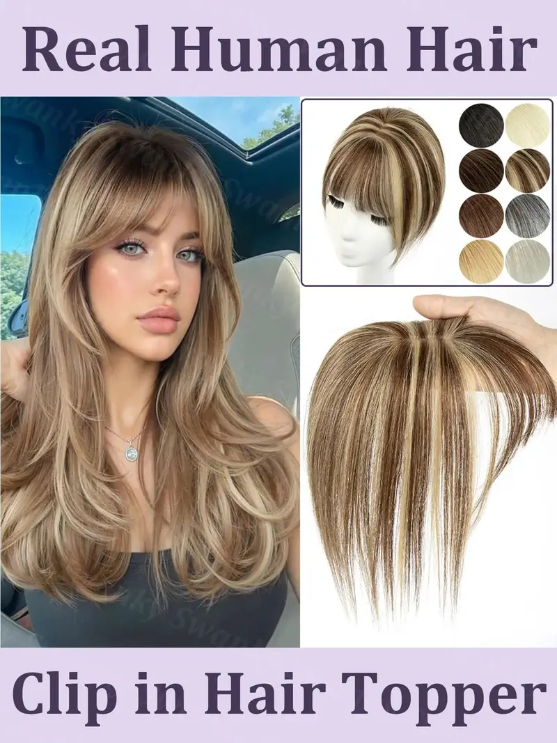 medium length thin hair with bangs - TikTok Shop display picture 3