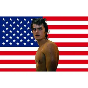 Will Byers Pink American Flags For Wall Decor, Steve Harriton Henry Creel Indoor Wall Tapestries, Room Decor, One Side Polyester Wall Flag
