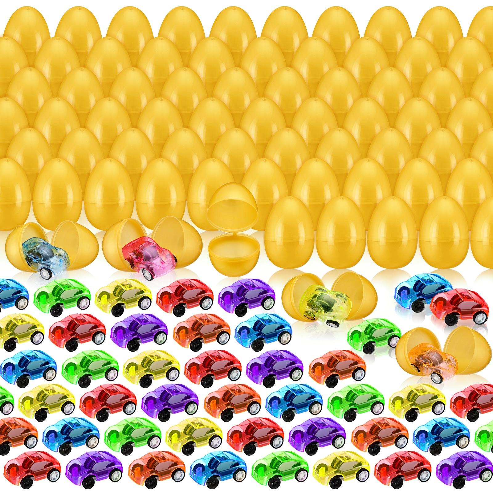 30/50 Pcs Easter Egg fillers Set with Mini Pull Back Cars, Easter Bunny Toy Car for Easter Egg Hunt, Plastic Non-Candy for Boys Girls Easter Basket Stuffers Gifts Spring Party Favors Classroom Prize Supplies