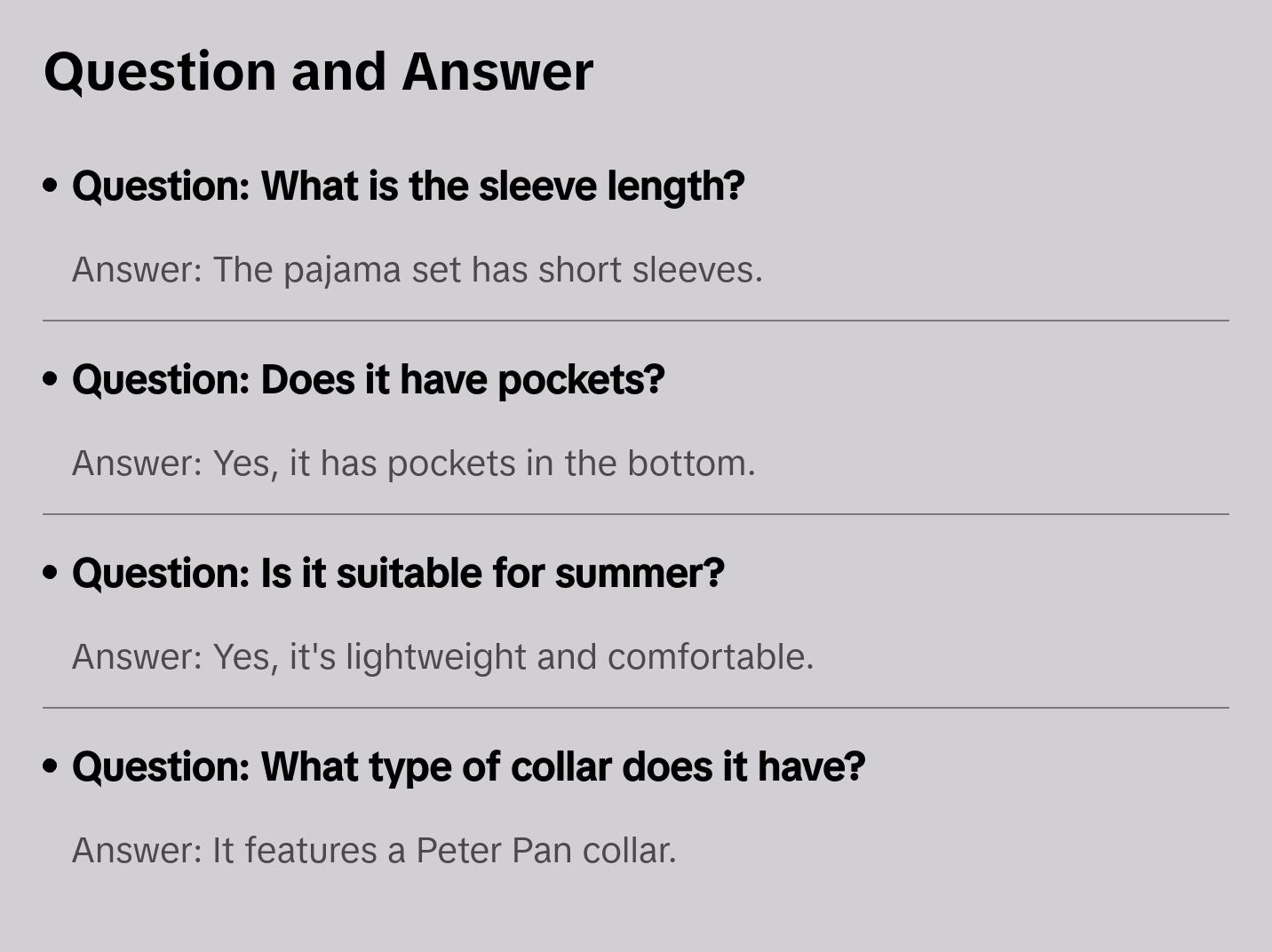 Pink Cartoon Peter Pan Collar Pajama Set