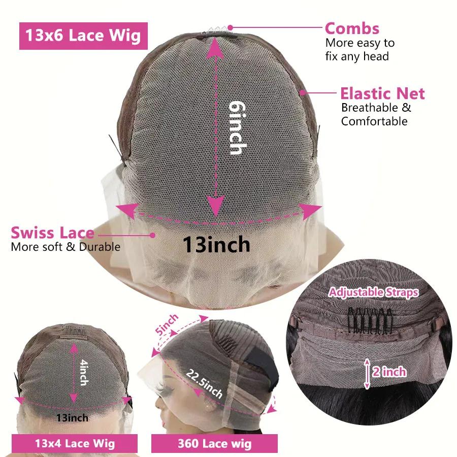 Bling Hair 180Density 13x4 13x6 Transparent Body Wave 30 32 Inches Lace Front Human Hair Wigs Brazilian 360 Frontal Body Wave Hair Wigs For Women TikTokShopBlackFriday