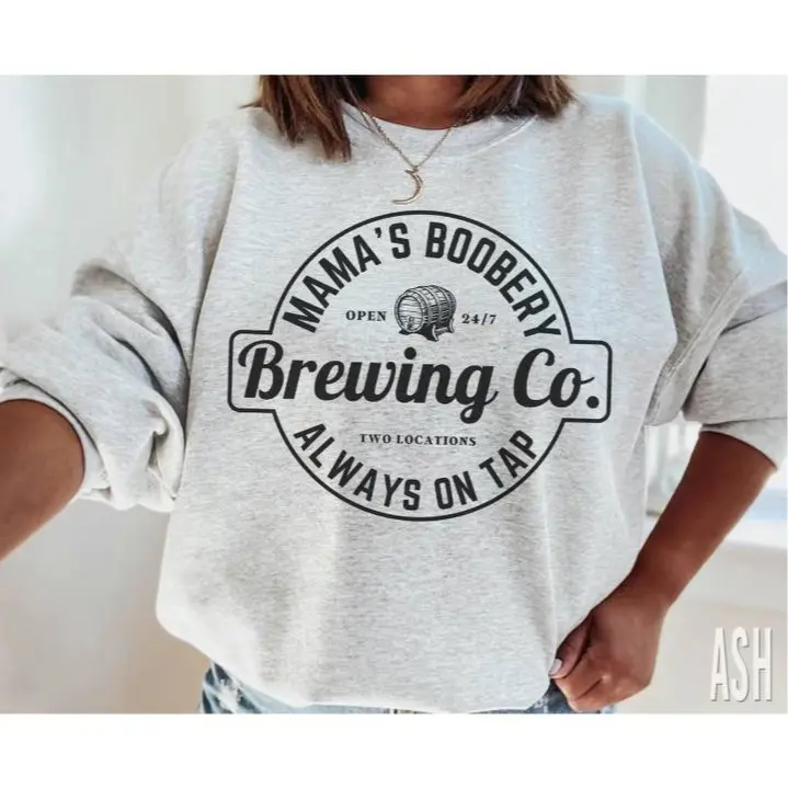 Breastfeeding Brewery Sweatshirt Mamas Boobery Sweater Funny Breastfeeding Shirt Breast feeding New Mom Gift Mama Shirt Baby Shower Gift