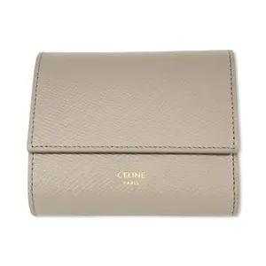 Pre-owned Celine Leather Small Leather Goods Wallet **Has "F" initial** CELINE1022
