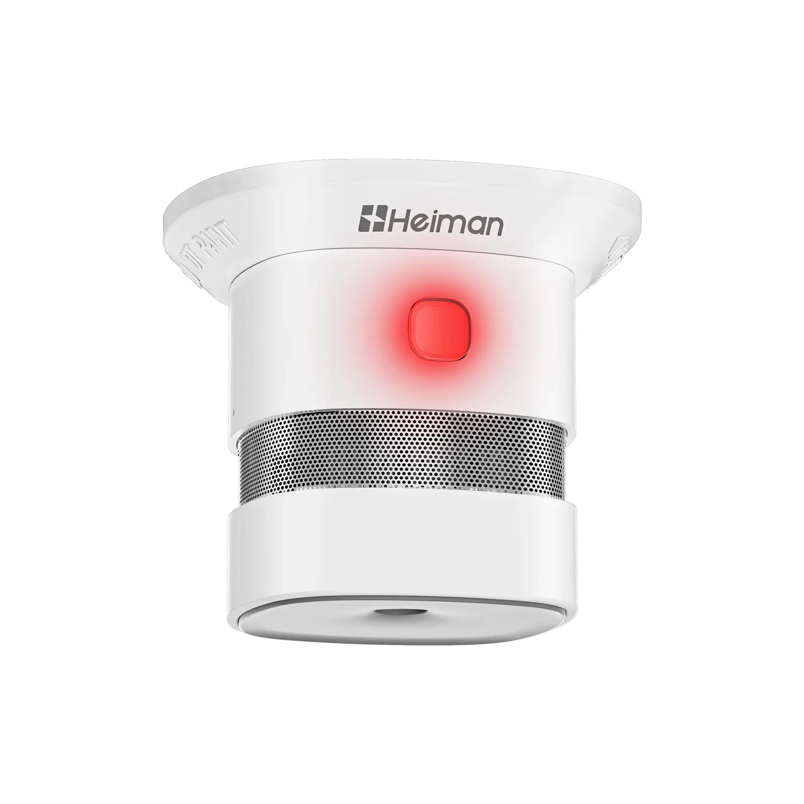 Heiman Wireless Indoor Security Smoke Detector (1 Pack) - 3-Second Installation, Mini Portable Fire Alarm, High-Accuracy Photoelectric Sensing, 10-Year Replaceable Battery, Compact Design, 85dB Loud Alert, Easy Test & Silence, Abs