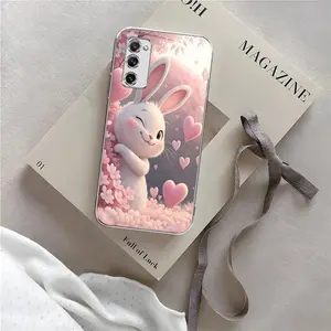 Cute Easter Bunny Case – Funny Rabbit Butt & Pink Heart Aesthetic Cover for Galaxy S20 FE (FE-975)